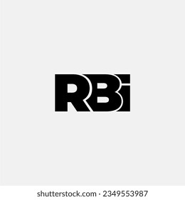 RBI initial letter monogram typography logo vector