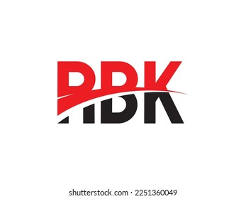 RBK Letter Initial Logo Design Vector Illustration