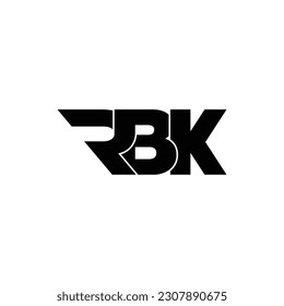 RBK letter monogram logo design vector