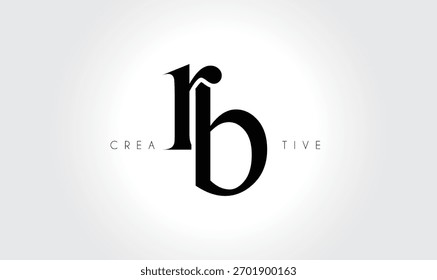 RBrb Elegant Serif Monogram Logo – Luxury Lowercase Typographic Lettermark for Modern Branding