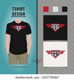 RBS initial t shirt design vector illustration