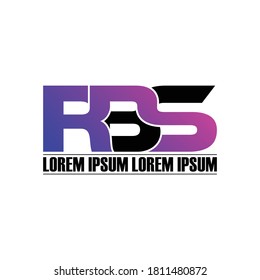 Logo-Design-Vektorgrafik für RBS-Buchstaben