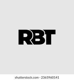 RBT initial letter monogram typography logo vector