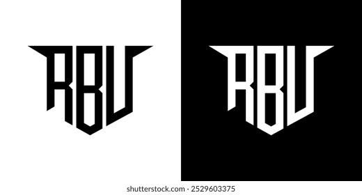 RBU letter logo design with white background in illustrator, vector logo modern alphabet font overlap style, calligraphy designs for logo, Poster, Invitation, etc.