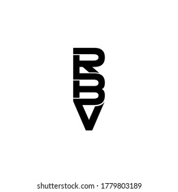 letra rbv diseño original de logotipo en monograma