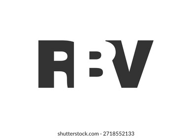 Design do logotipo RBV. letra inicial R B V estilo de fonte em negrito para start-ups de tecnologia, consultoria, marca corporativa. Nome criativo da empresa, manchetes identidade tipográfica, logotipo moderno. Ilustração vetorial.