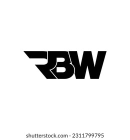 vector de diseño de logotipo de monograma de carta RBW