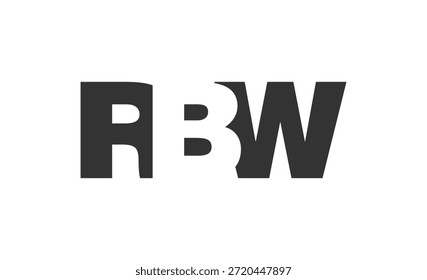 RBW logo design. Initial letter R B W bold font style for tech startups, consulting, corporate branding. Creative company name, headlines typography identity, trendy logotype. Vector illustration.