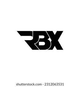 RBX letter monogram logo design vector