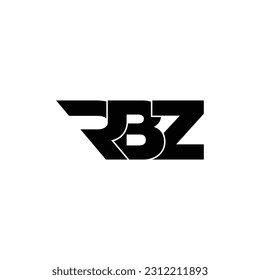 RBZ letter monogram logo design vector