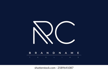 RC Abstract letter logo. This logo icon incorporate with abstract shape in the creative way