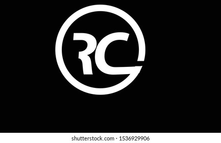 RC abstract vector logo monogram template