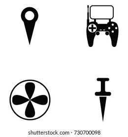 RC Airplane icon set