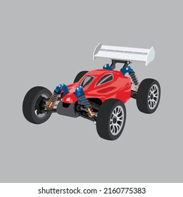 Rc Car and Gaming Car Vector Art, Icons and Logo Illustration