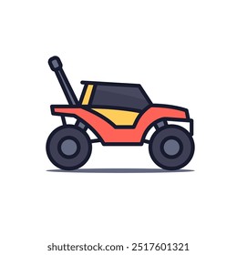 Icono del coche de RC con el contorno, Vector