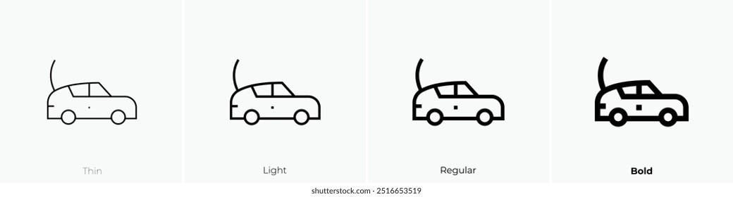 rc car icon. Thin, Light Regular And Bold style design isolated on white background