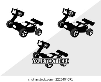 Rc Car Monogram Printable Vector Illustration svg