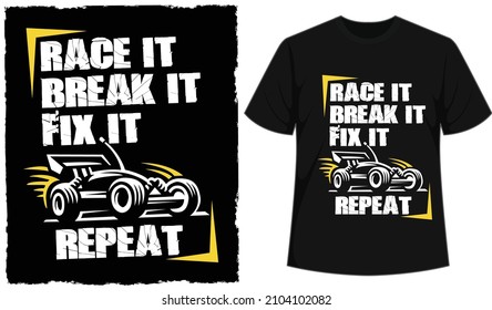 Rc car racing t shirt design vector file