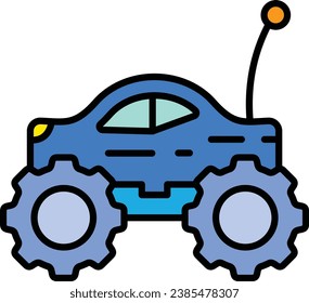 Icono del vector del coche Rc. Se puede usar para imprimir, móviles y aplicaciones web.