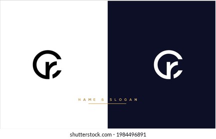 RC ,CR Abstract Letters Logo Monogram