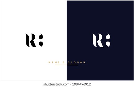 RC ,CR Abstract Letters Logo monogram