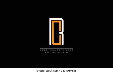 RC CR abstract vector logo monogram template