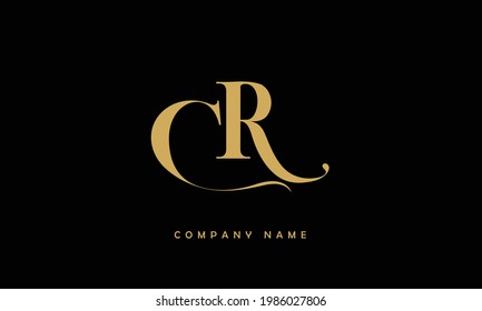 RC, CR Alphabet Letters Logo Monogram