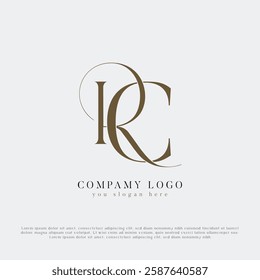 RC, CR Alphabet Letters Logo Monogram