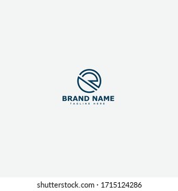 RC, CR Letter Logo Design Template Vector