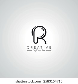 RC CR Letter Modern Artistic Abstract Logo Design. Initial Based Vector Template.