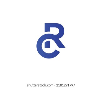 RC CR logo design vector template