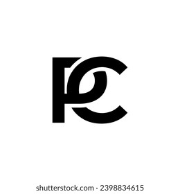 RC or CR Monogram. Letter R and Letter C logo. vector design logo template