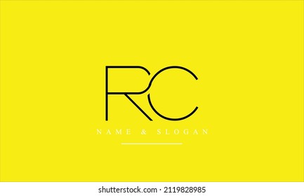 RC, CR, R, C abstract letters logo monogram