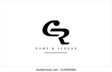 RC, CR, R, C abstract letters logo monogram