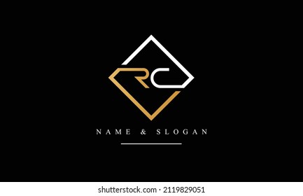 RC, CR, R, C abstract letters logo monogram