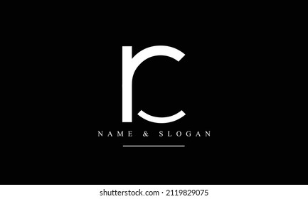 RC, CR, R, C abstract letters logo monogram