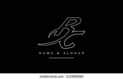 RC, CR, R, C letras abstractas monograma logotipo