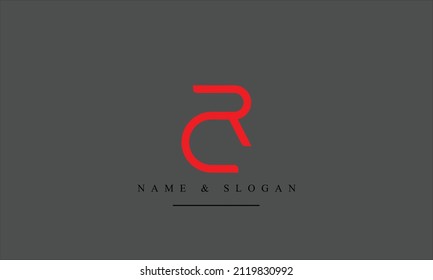RC, CR, R, C abstract letters logo monogram