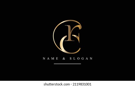 RC, CR, R, C abstract letters logo monogram