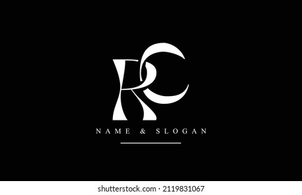 RC, CR, R, C abstract letters logo monogram