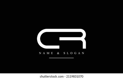 Logo für abstrakte Buchstaben RC, CR, R, C