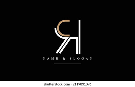 RC, CR, R, C abstract letters logo monogram