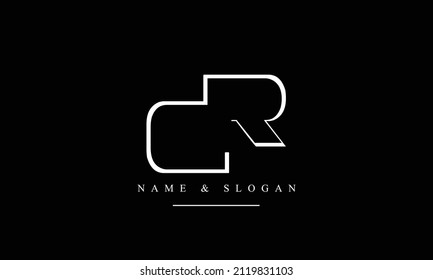 RC, CR, R, C abstract letters logo monogram