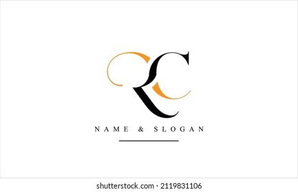 RC, CR, R, C abstract letters logo monogram