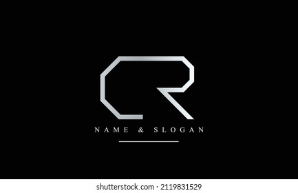 RC, CR, R, C abstract letters logo monogram