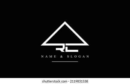 RC, CR, R, C abstract letters logo monogram