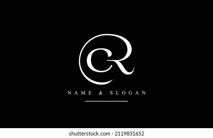 RC, CR, R, C abstract letters logo monogram