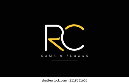 RC, CR, R, C abstract letters logo monogram