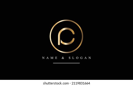 RC, CR, R, C abstract letters logo monogram