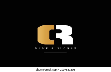 RC, CR, R, C abstract letters logo monogram